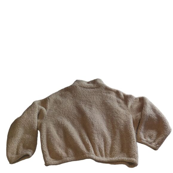 🛍️CREAM COLORED FLEECE H&M SHIRT SIZE LARGE - Picture 2 of 3